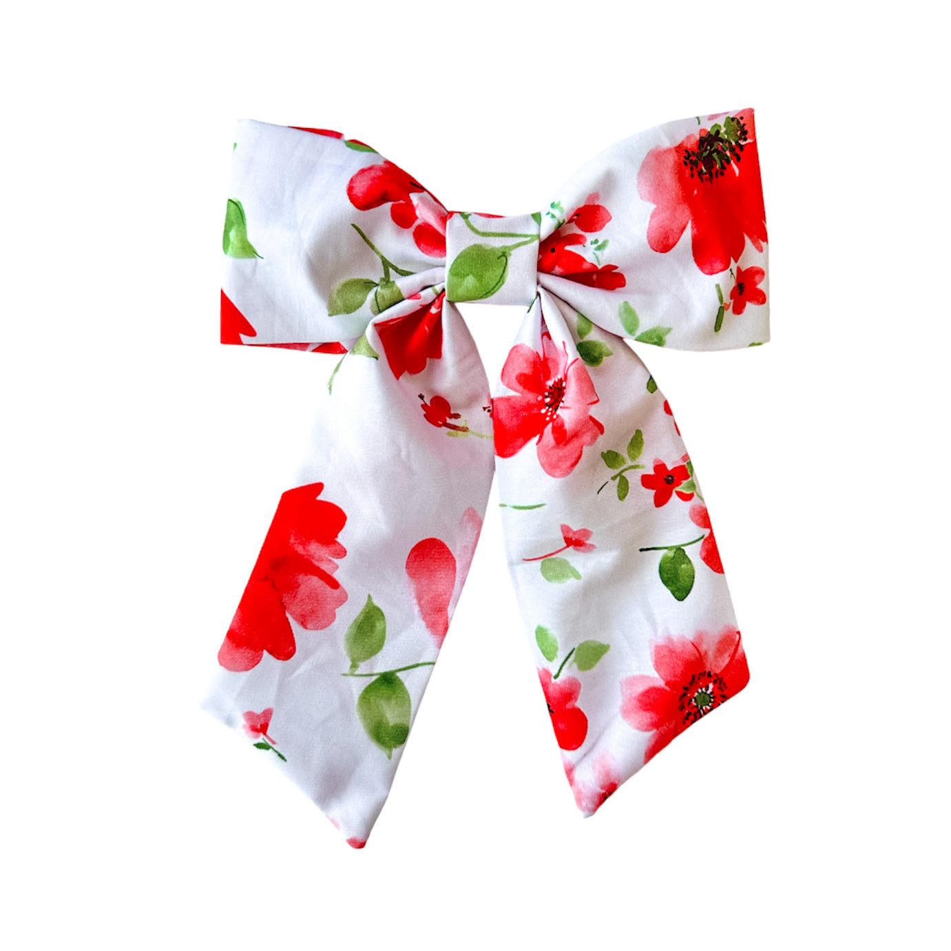 White Floral Hair Bow